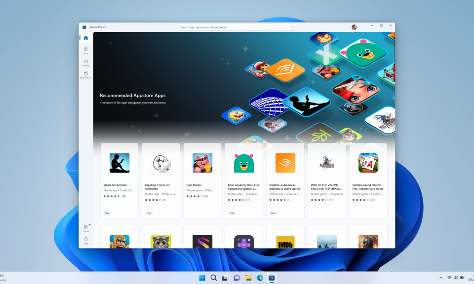 Der Amazon Appstore bietet mittlerweile über 50.000 Android-Apps zum Download unter Windows.