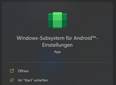 Das App-Symbol zum Windows Subsystem für Android.